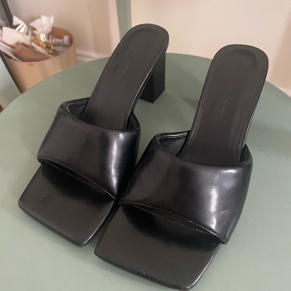 Princess Polly Square Toed Manhattan block heels